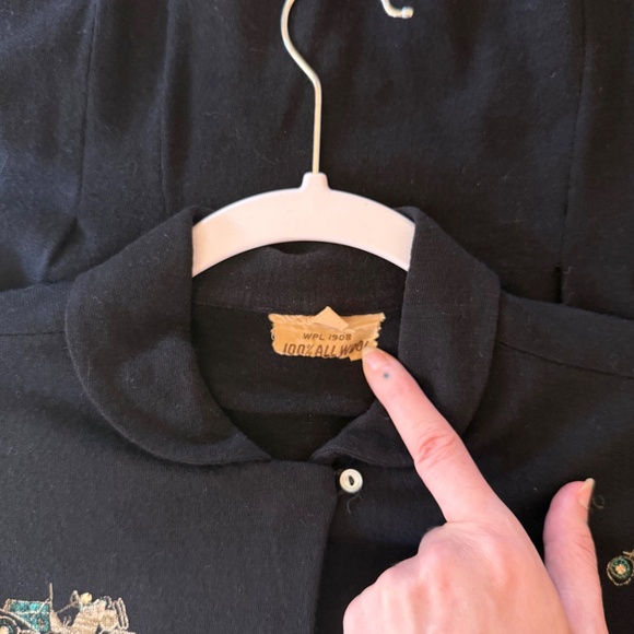 Vintage 50s 1950s Novelty Car Print Blouse Top, Antique Automobiles Rhinestone - Picture 7 of 8